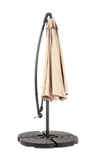 Outdoor Umbrella 14.8 Ft Double Sided Rectangular Large with Crank, Khaki