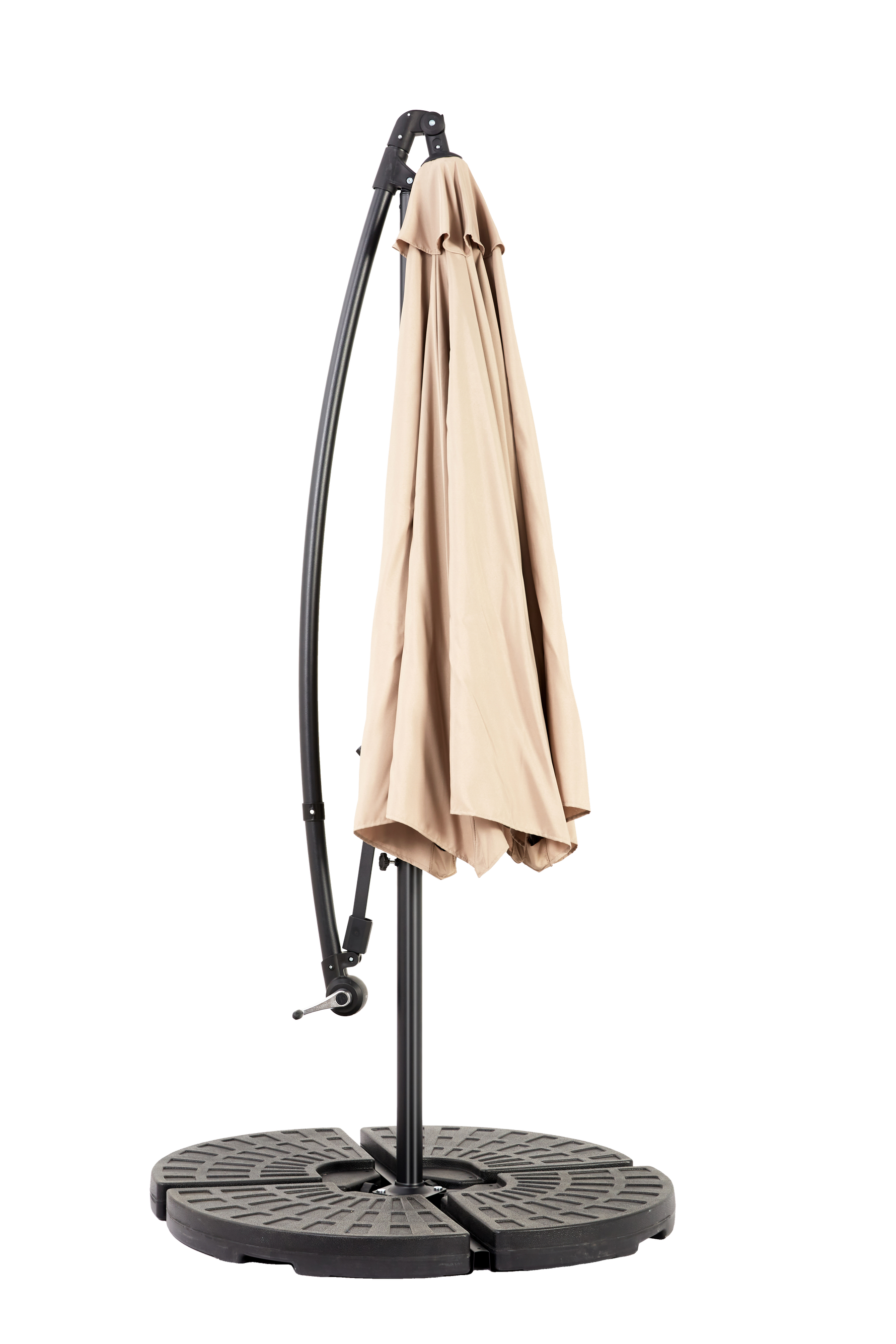 Outdoor Umbrella 14.8 Ft Double Sided Rectangular Large with Crank, Khaki
