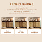 Vintage Sideboard Cabinet 3 Drawers 2 Doors Slatted Front 120cm - Dark Oak