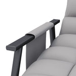 Rocking Chair/Relaxing Armchair Footrest Adjustable Backrest Side Pocket, Microfiber Grey