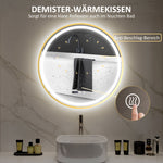 Bathroom Mirror with LED, Anti-Fog, Touch Control, Round