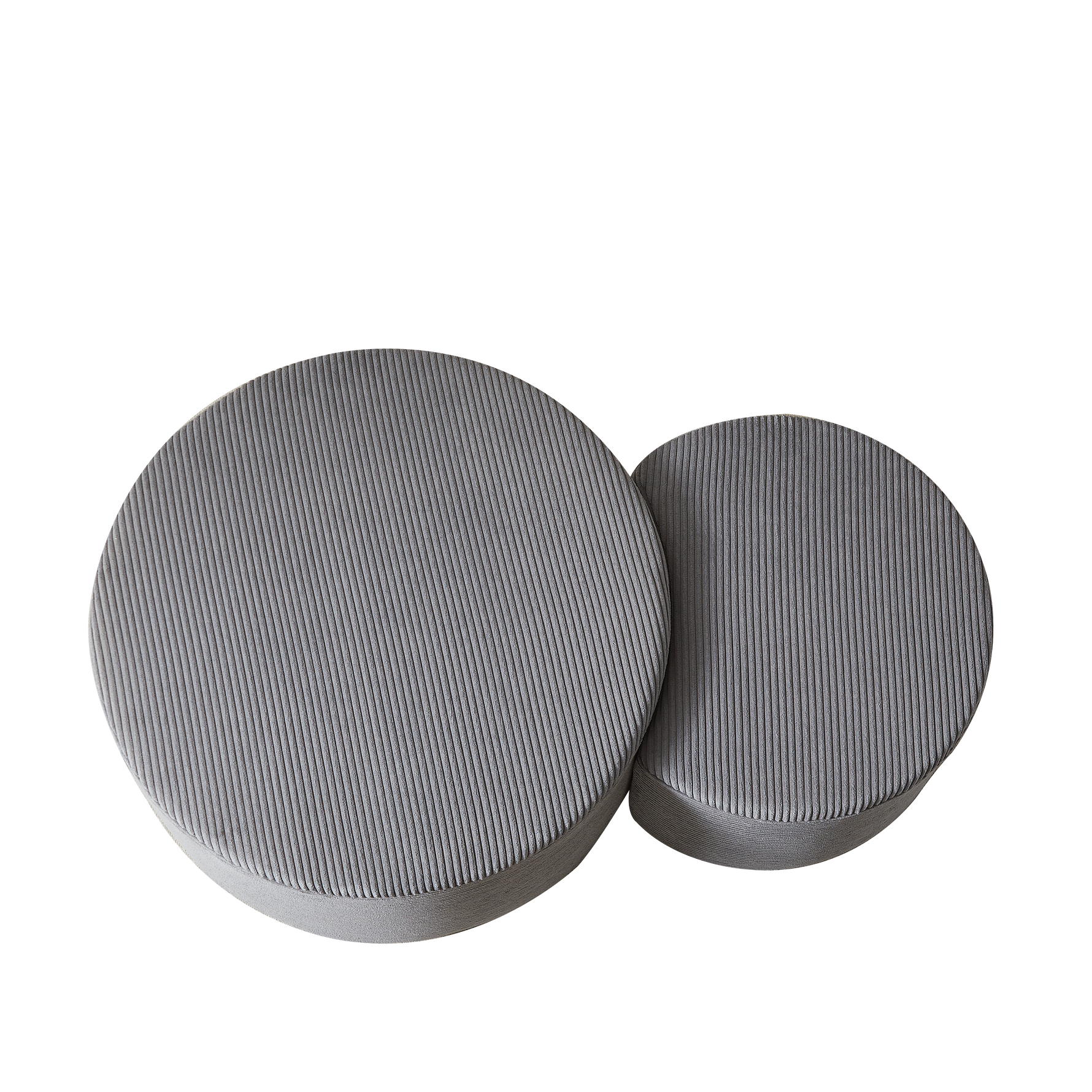 Coffee Table Set, 2-Piece Upholstered Round Foam