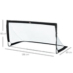 Football Goals, Set of 2 Mini Foldable, Steel and Tetrolon Black