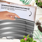 Metal Raised Garden Bed Planter Box 105x62x30cm Open Bottom Silver