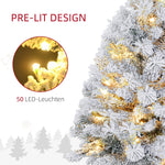 Christmas Tree, LED, Snow Branches, Pine Cones, Flame-Retardant, Concrete Base
