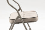 Padded Folding Chairs 2 Pack, Portable and Assembled with Cushion, Khaki