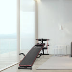 Abdominal Trainer Sit Up Bench Resistance Bands Adjustable, Black