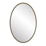 Iron Art Oval Retro Mirror, Wall Hanging, Gold