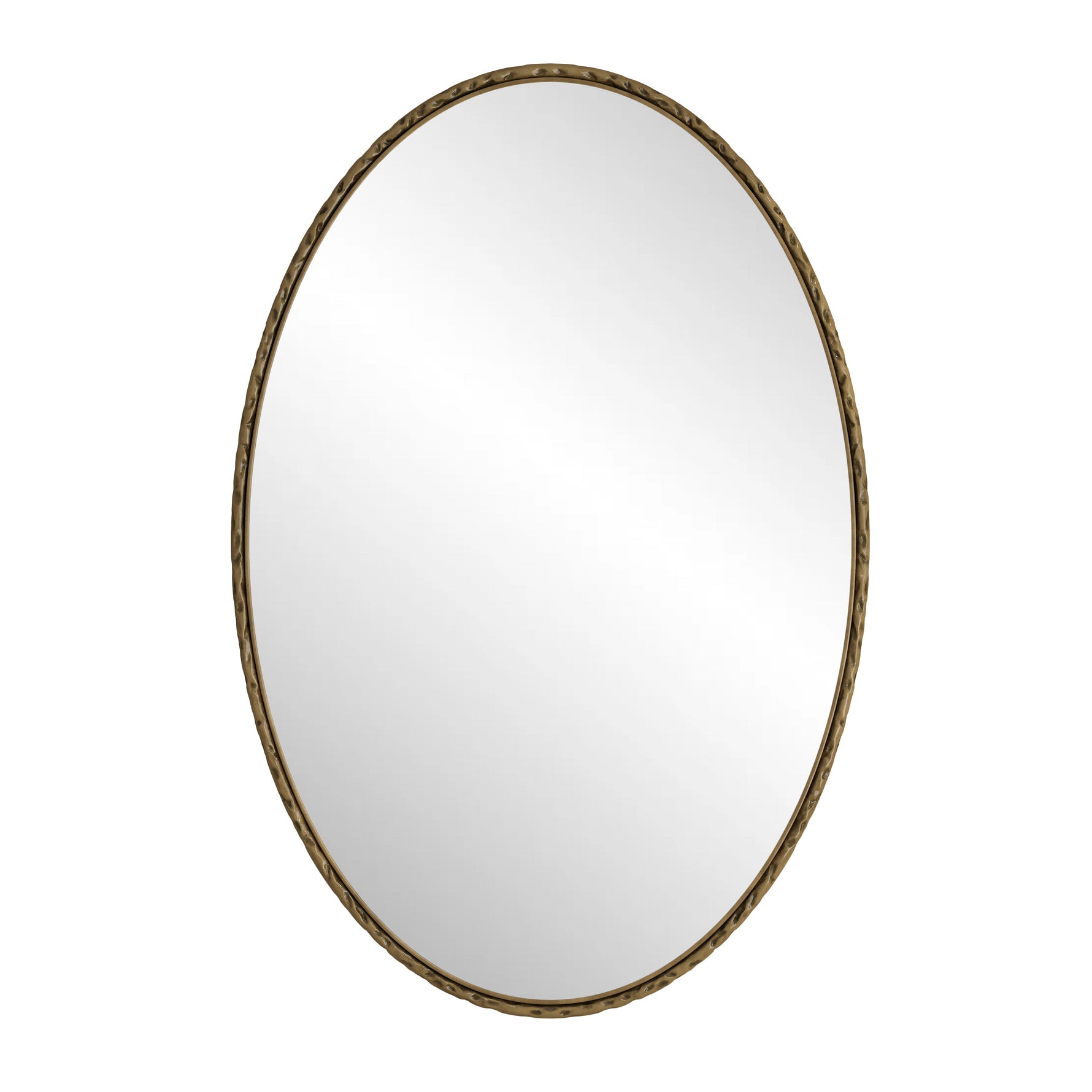 Iron Art Oval Retro Mirror, Wall Hanging, Gold
