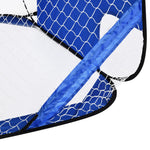 Pop-up football goals, set of 2 portable foldable mini goals with carrying bag, blue