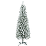 Artificial Christmas Tree, 180 cm with 479 tips and artificial snow, green