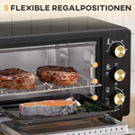Mini Oven, 16L 1400W 100-230°C Timer, Black
