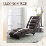 Relaxation Lounger with Vibration Function and Side Pockets, Bagcloth and Metal