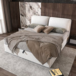 Upholstered Bed 180x200cm Hydraulic Storage 3 Drawers - Velvet Beige