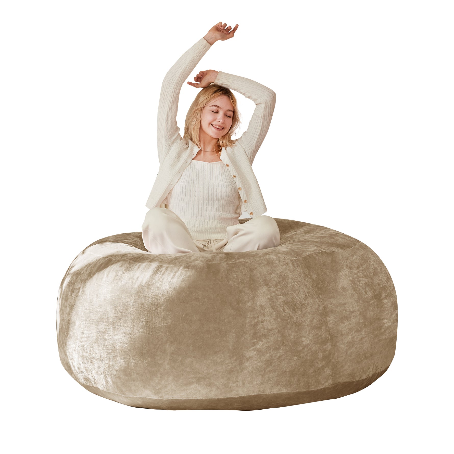 Beanbag Sofa Chair for Adults, Soft Comfortable Reading, 90 (Size)