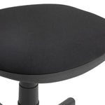 Office Chair Ergonomic Desk, Height-Adjustable Swivel, Black Fabric