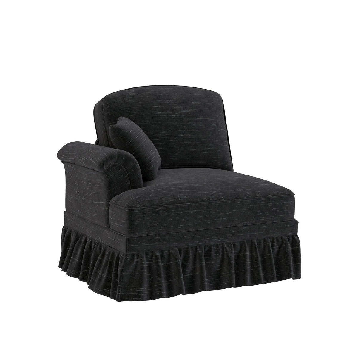 Windsor Sofa LSF Chenille with 1 Cushion, Black