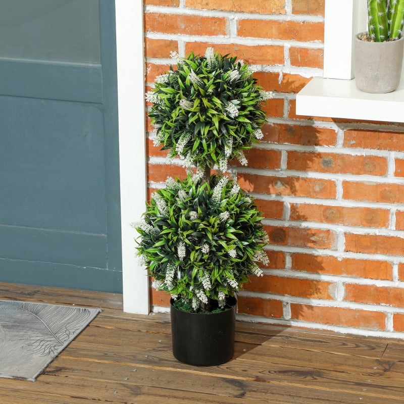 Artificial Plants, UV-resistant, 70 cm, Green, Set of 2