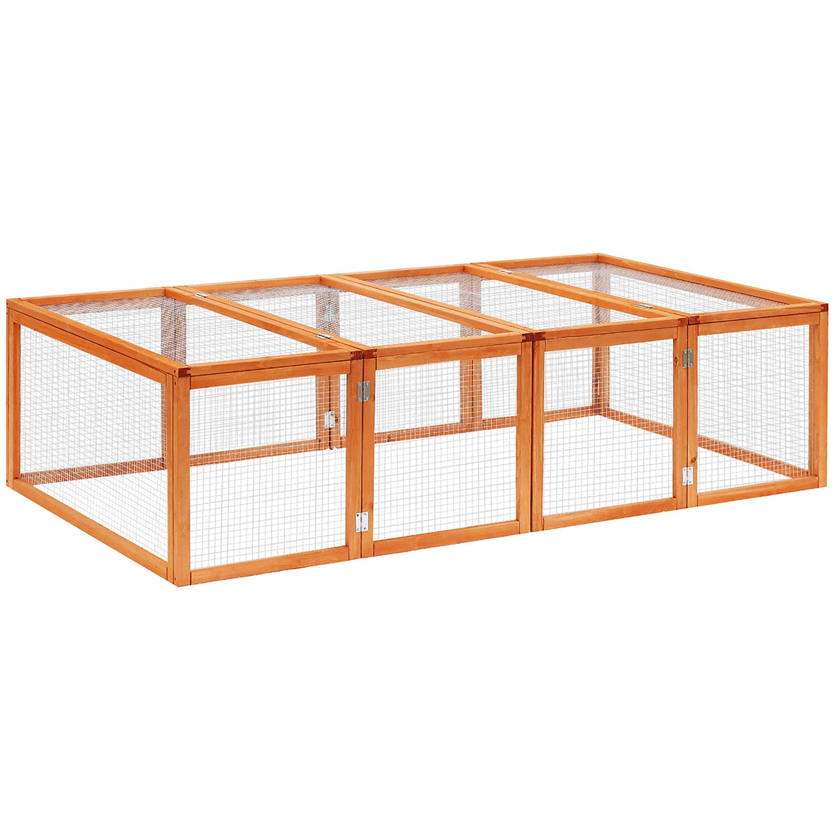 Outdoor Run for Rabbits Small Animals 181x100x48cm Fir Wood Natural