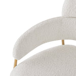 Dining Chair Set of 4 Modern Ergonomic Gold Legs - Beige