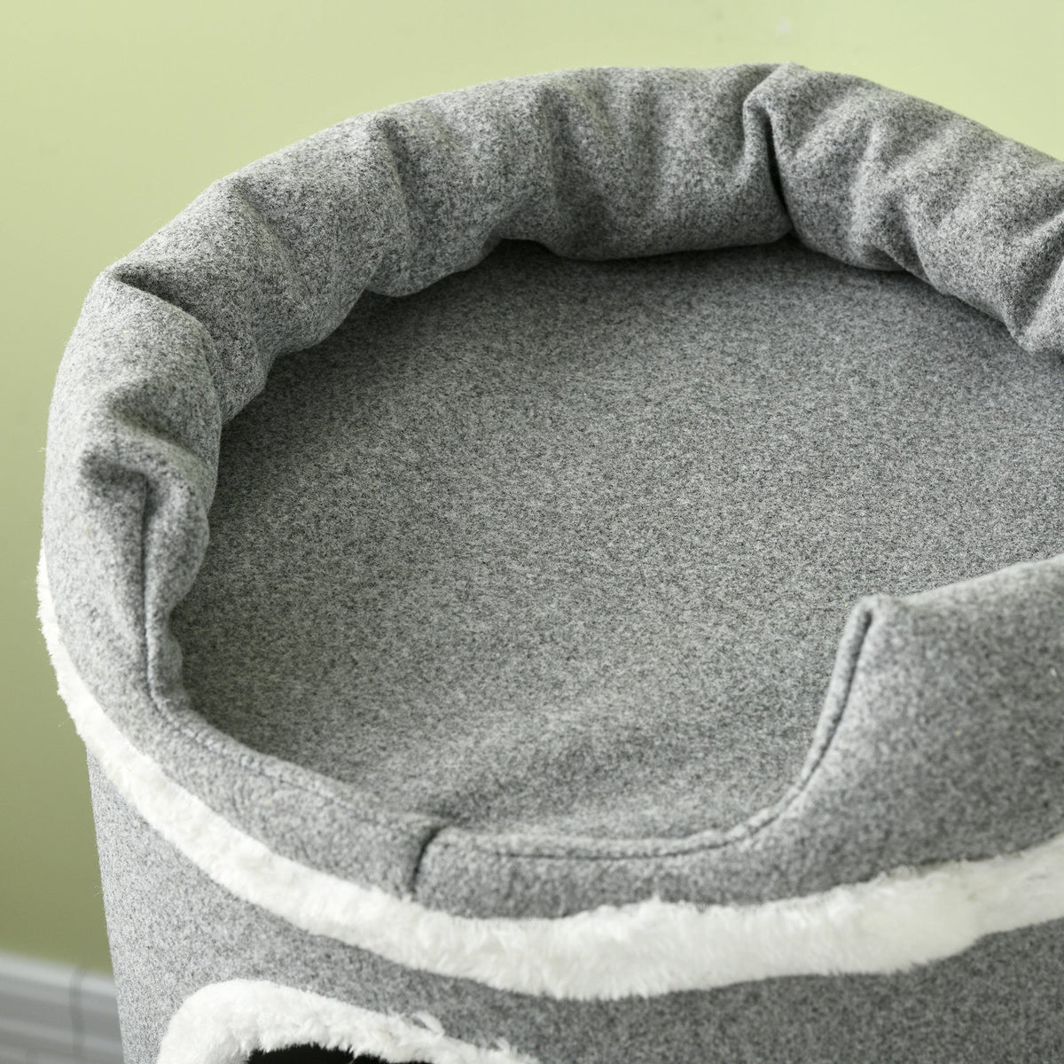 Cat Scratching Barrel 99cm with Bed & Play Ball, Grey