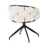 Luxury Velvet Chairs Set of 6 Swivel Ergonomic - Beige
