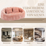Bean Bag Sofa Lounger High Back Chair Indoor & Outdoor, Pink Chenille