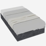Bed Frame Simple Style 90x200 cm Gas Lift Dutch Velvet Grey