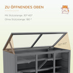 Dwarf Hamster Cage, 3-Tier Rodent Villa, Wood Gray