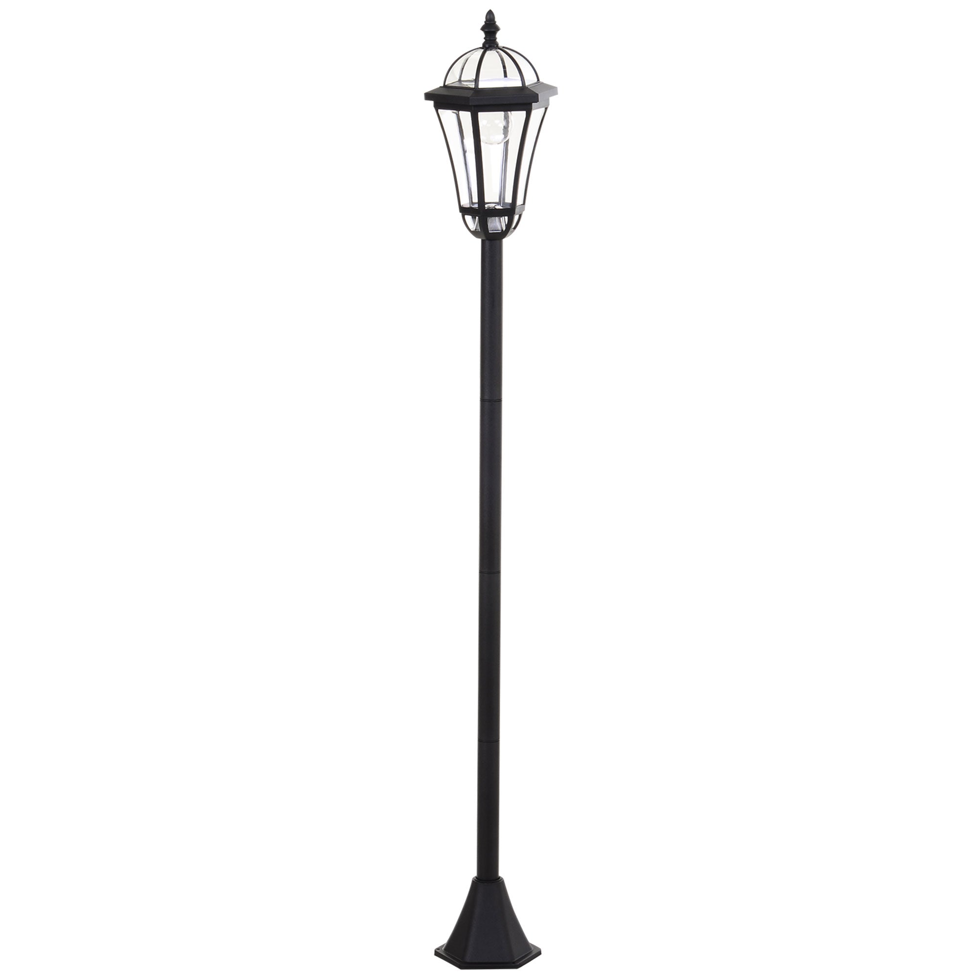 Solar LED Street Lights 2-pack Waterproof Energy Saving Stainless Steel, Black