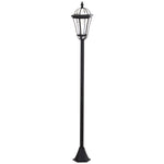 Solar LED Street Lights 2-pack Waterproof Energy Saving Stainless Steel, Black