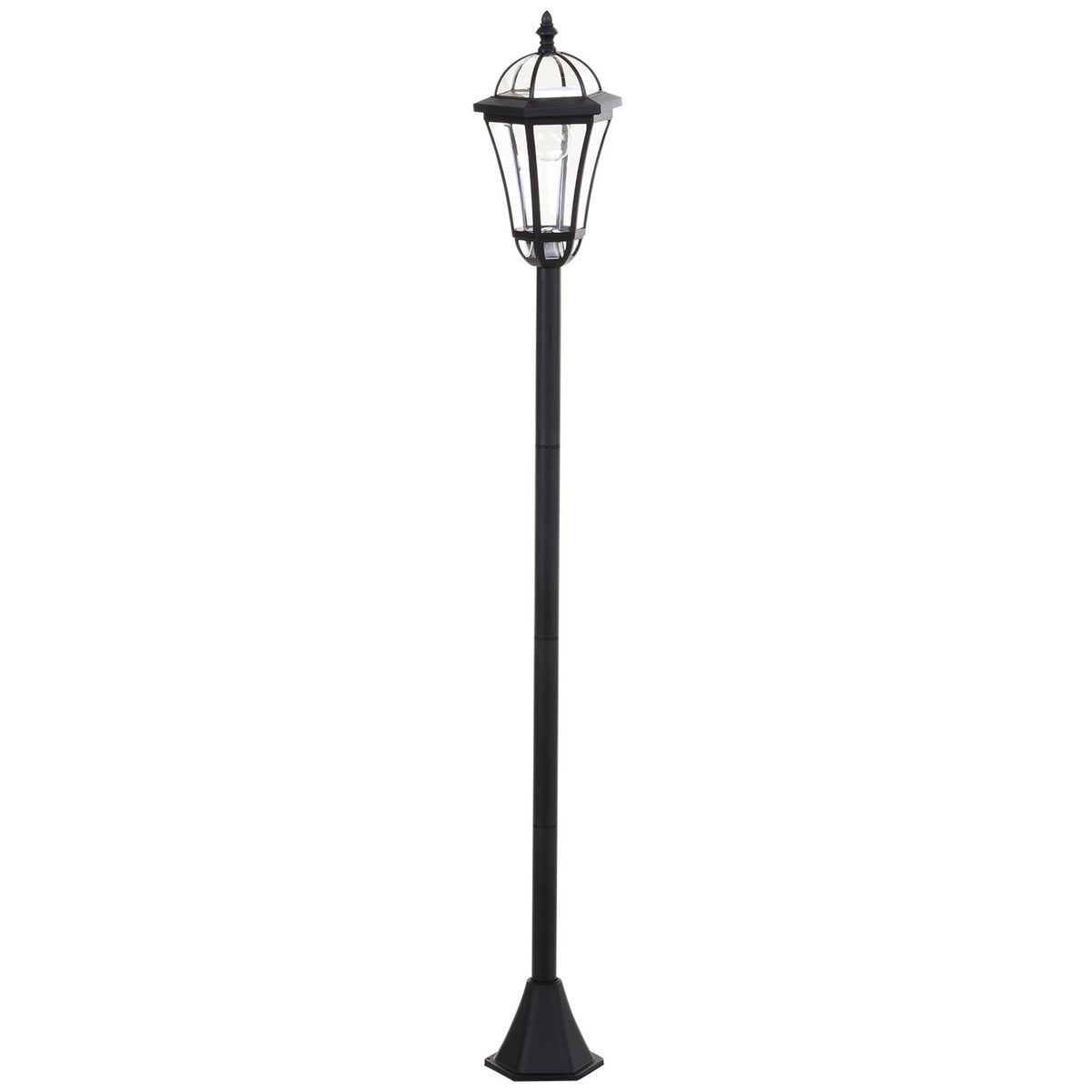 Solar LED Street Lights 2-pack Waterproof Energy Saving Stainless Steel, Black