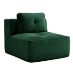 Cordelia Armless Sofa with Pillow Corduroy Green