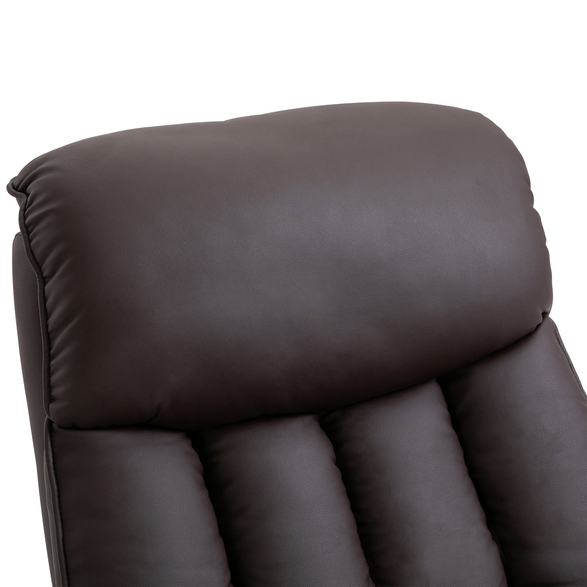 Electric Lift Chair, Recliner TV Chair with Lift Assistance & Reclining Function, Faux Leather Brown