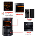 LED Electric Fireplace, Wall/Freestanding with Flame Effect, 900/2000W, Black