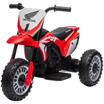 Honda Electric Children's Motorcycle with Sound Effects and 3 km/h Speed for 18-36 Months, Red