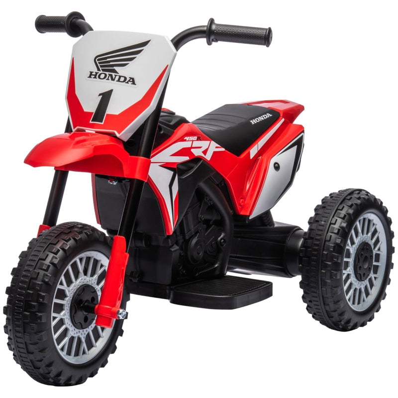 Honda Electric Children's Motorcycle with Sound Effects and 3 km/h Speed for 18-36 Months, Red