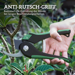 Garden Tool Set 2 Pieces Metal with Pruning Shears Green and Black