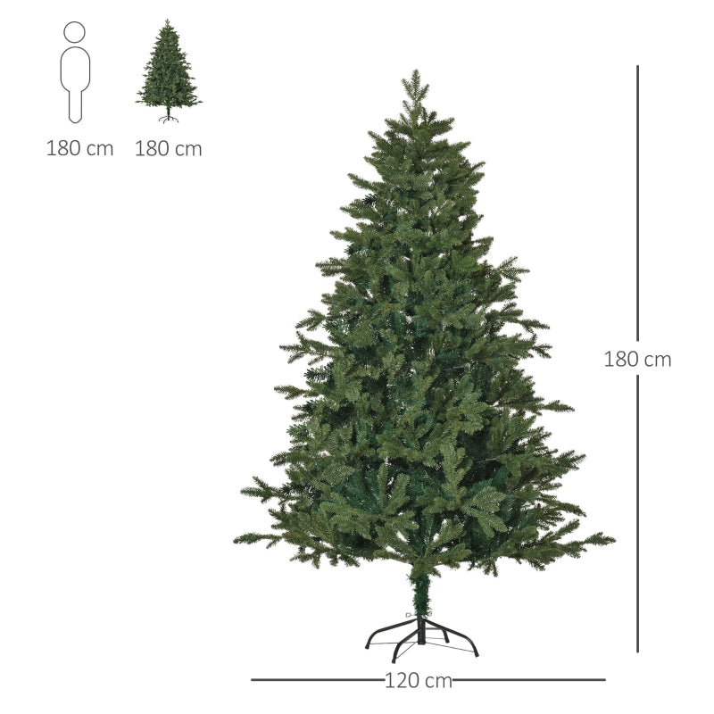 Artificial Christmas Tree 1.8m Fir Tree - Green PVC PE