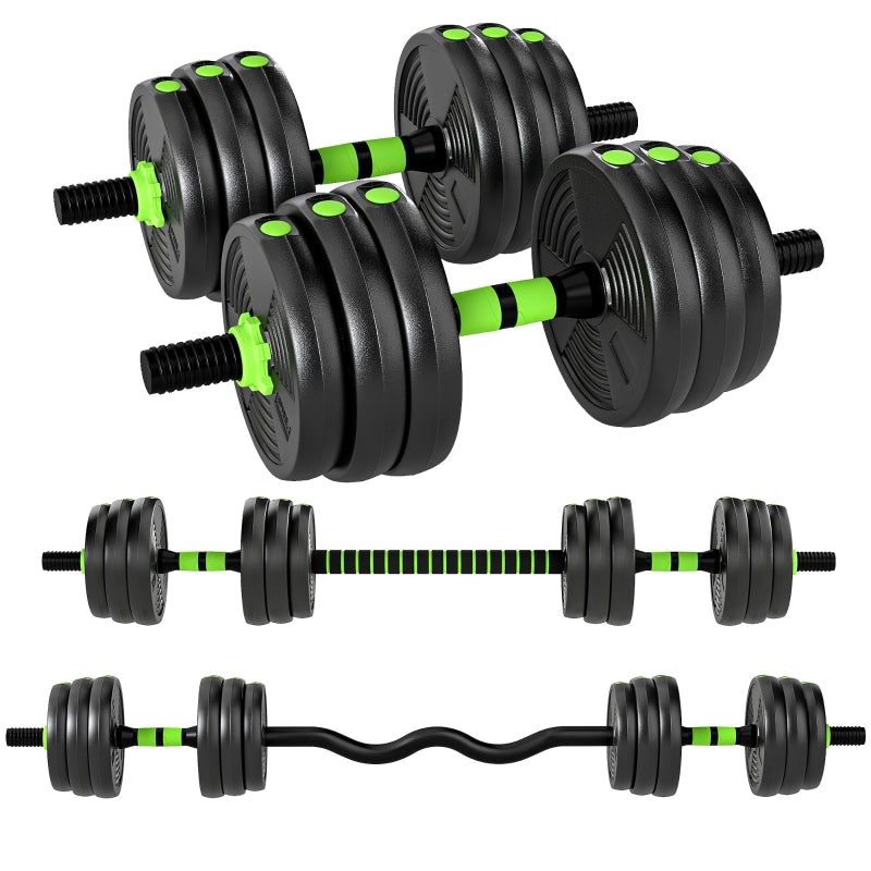 Adjustable Dumbbell Set, 20 kg Barbell Weight Training Set