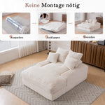 027–Luxury Cord Sofa Bed, Multifunctional Ultra-Soft Space-Saving, Beige