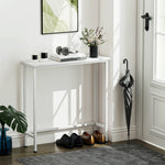 Console Table, Adjustable Foot Pads, Anti-Tip, White