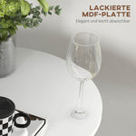 Bar Table Round Ø60 cm Height Adjustable Steel White