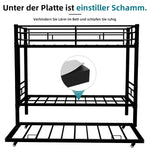 Meta Twin over Twin Bunk Bed, Heavy-Duty Stable Low Noise Safety Railing, Metal