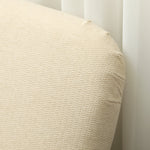 2-Seater Sofa, Upholstered Velvet Look with Wooden Legs, Cream White