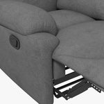 Reclining Armchair, Upholstered Lounge Chair Linen Look, Grey