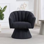 360° Swivel Chair with Ergonomic Cushions and Armrests, Dark Grey