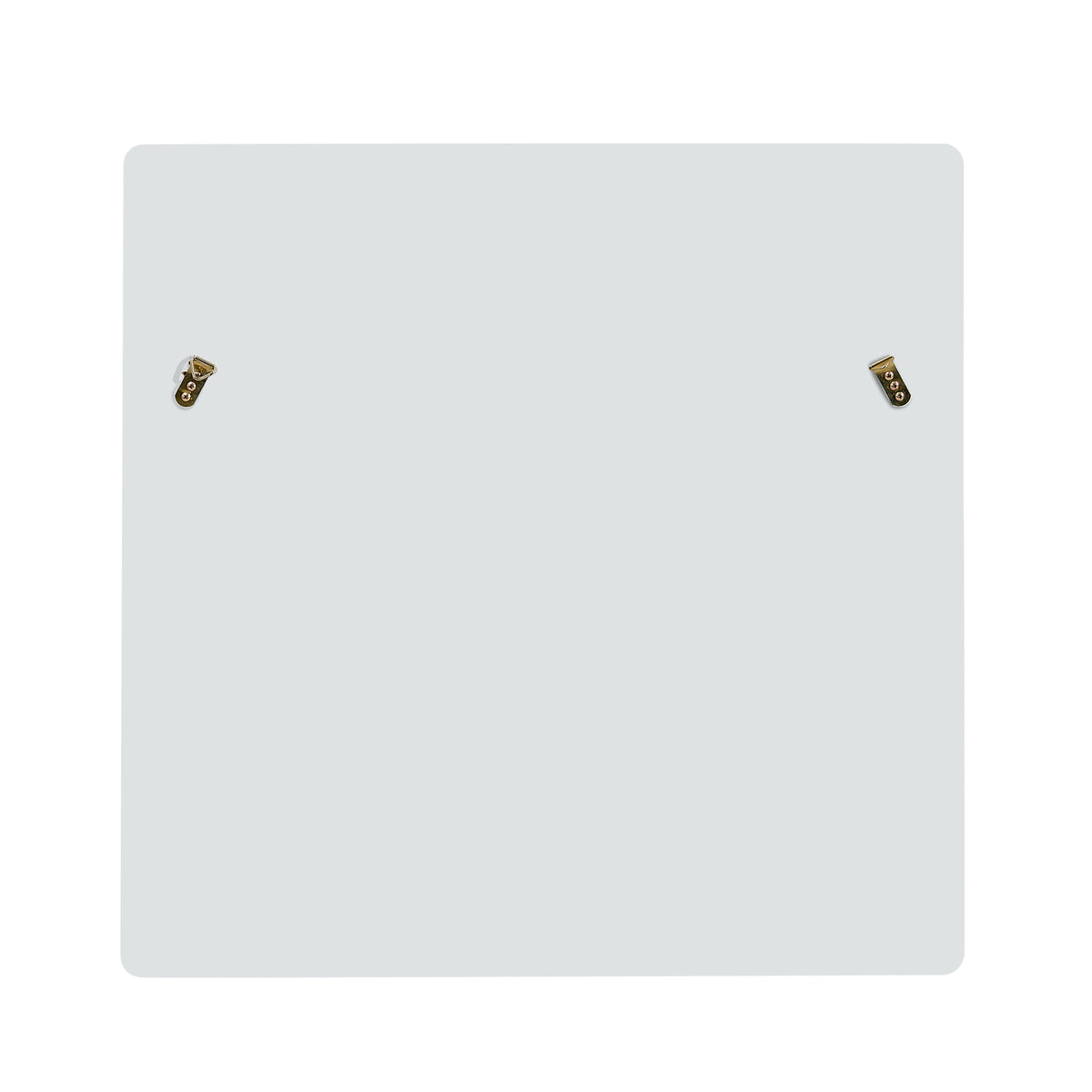Square Wall Mirror 80x80cm Modern Design White Wood Look