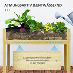 Raised Bed, Acrylic Panels Wood, Natural Wood