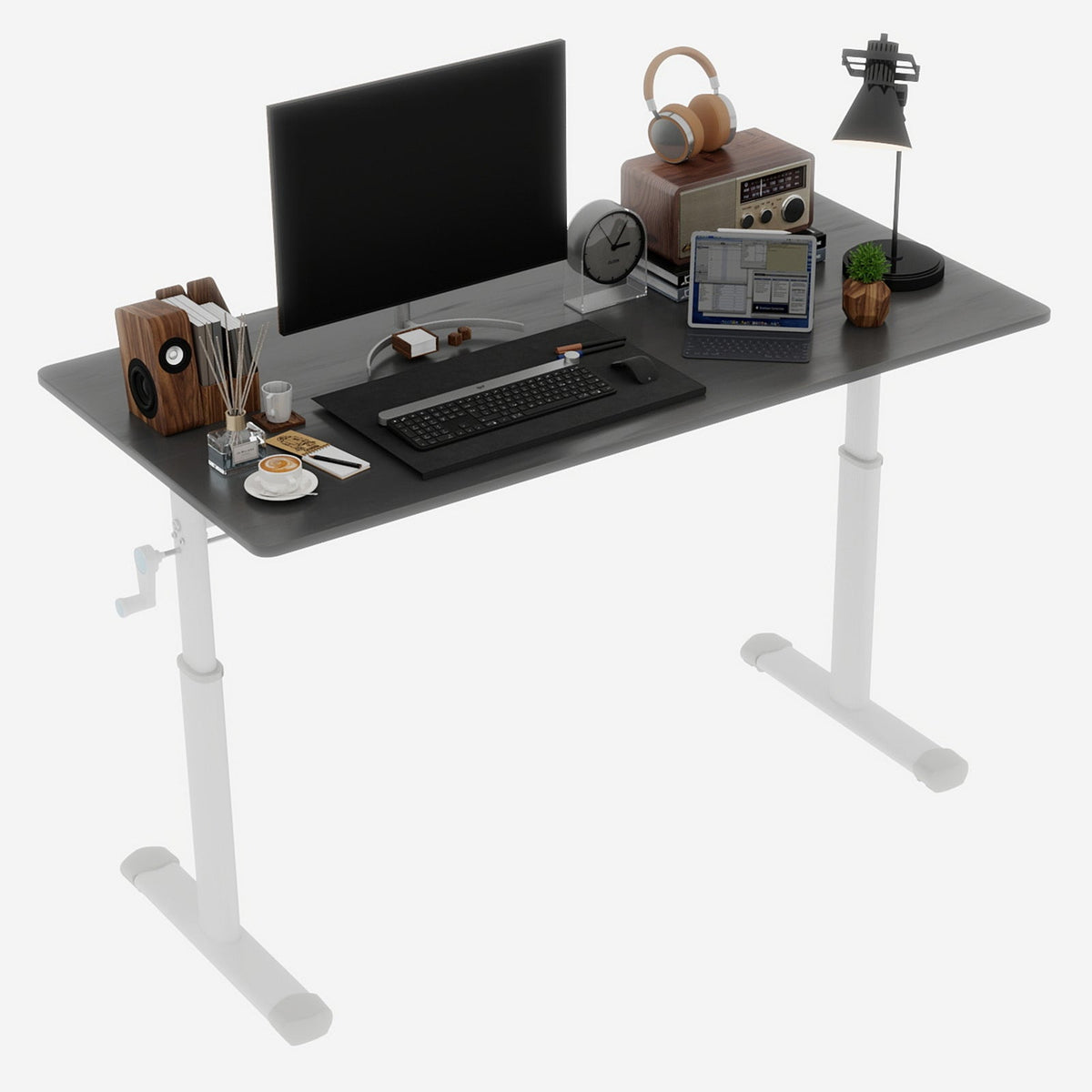 Adjustable Study Desk, Height-Adjustable Multi-Purpose Compact Home/Office Desk